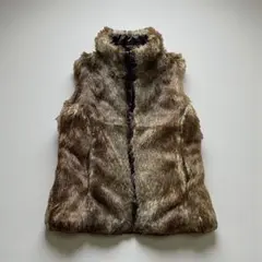 GAP リバーシブル ファー ベスト 平成 y2k フェアリーグランジ