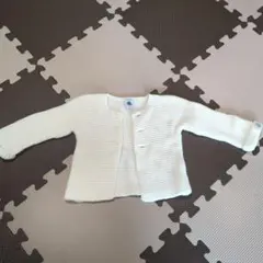 PETIT BATEAU ニットカーディガン ホワイト