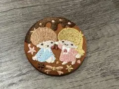 サンリオ 刺繍缶バッジ3 リトルツインスターズ
