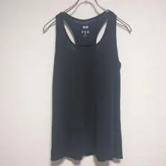 UNIQLO エアリズム タンクトップ ブラック Mサイズ　ユニクロ　ヨガ　ジム