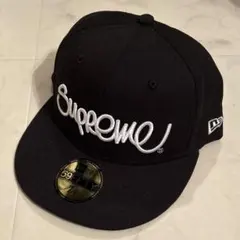 新品 Supreme Handstyle New Era Black 7 1/2