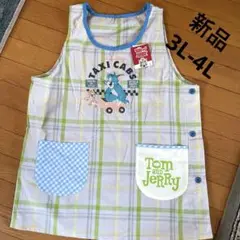 しまむら　トムとジェリー　エプロン　新品　チェック　保育士　TAXIのサムネイル