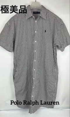 【極美品】ポロラルフローレン シャツワンピース　ストライプ　欧米キッズ　大人OK