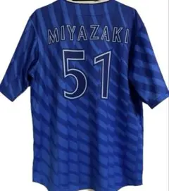 美品、横浜DeNAベイスターズ　宮崎ユニフォームO DeNAベイスターズ 宮崎敏郎選手51 VISITORユニフォーム Oサイズ
