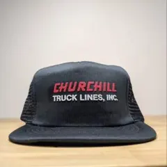90sデッドストックCHURCHILL トラッカーキャップ 企業ロゴ