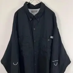 USA古着 コロンビア columbia 長袖 ポリシャツ アウトドアシャツ