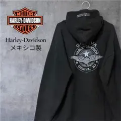 【希少】Harley-Davidson パーカー メキシコ製 ドロップコード付き