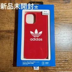 【新品未開封】adidas iPhone12mini トレフォイルケース レッド