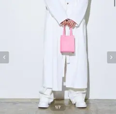 101010 LEATHERS BOX BAG ピンク