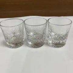 カットガラス ショットグラス 3個セット
