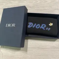 Dior 長財布 KAWSコラボ ビーレザー ロングジップ 黒【未使用】 Dior - ディオール Dior KAWS カウズ コラボ ラウンドファスナー