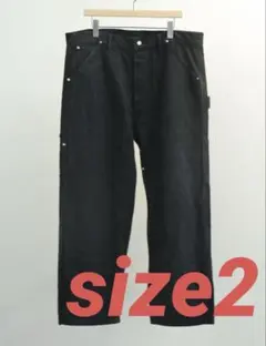 新品未使用 COMOLI SS26 コットンダックペインターパンツ ブラック Mのサムネイル