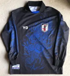 y-3 サッカー日本代表 CW 長袖Tシャツ M ブラック ボールドブルー