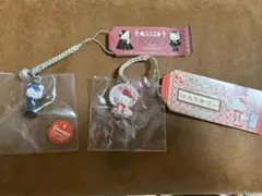 ハローキティ 原宿限定 横浜限定 根付ストラップ 2種セット