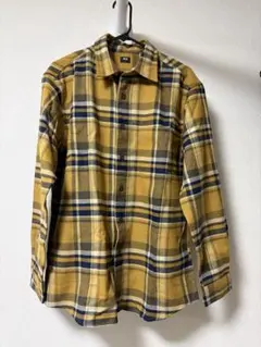 UNIQLO ユニクロ　イエロー系　チェック 長袖シャツ S