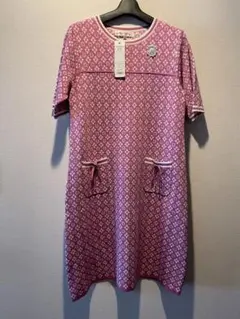 スーパービューティー　 半袖ニットワンピース　ピンク