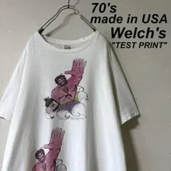 激レア テストプリント USA製 70's ウェルチ 企業ロゴ Tシャツ