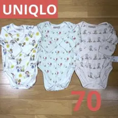 UNIQLO ユニクロ　ボディスーツ　ロンパース　スヌーピー 70 長袖