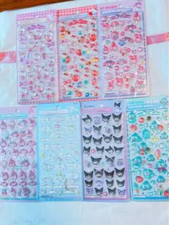 【公式オンライン購入】サンリオ ボンボンドロップシール 7枚セット