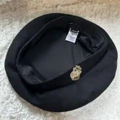 【ベレー帽】　moussy マウジーベレー帽　黒帽子　美品