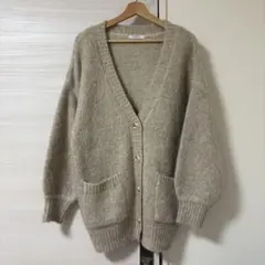 ROSE BUD モヘヤ混カーディガン