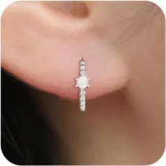 【新品未使用】Viromy ピアス レディース フープピアス ドット ジルコニア
