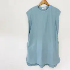 【エンジェリーベ】授乳口付きフレンチスリーブワンピース　S~M　水色　マタニティのサムネイル