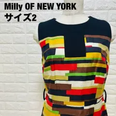 Milly OF NEW YORK ノースリーブワンピース サイズ2【469】