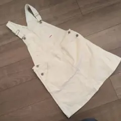 EDWIN ホワイト ジャンバースカート　150 140
