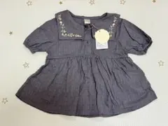 【新品タグ付き】tete a tete　バースデイ　シャツ　襟　刺繍　綿100%