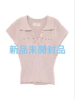 andmary アンドマリー Lindsay logo tops pink