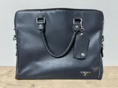 PRADA ビジネスバッグ　ネイビー　【キーケース付き】