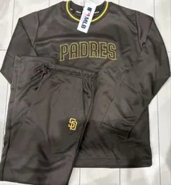 新品　 Mサイズ　MLB パドレス　上下セット　スウェット ロゴ　薄手　茶色