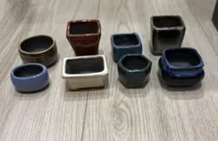 ミニ植木鉢 8点セット 盆栽鉢 多肉植物鉢
