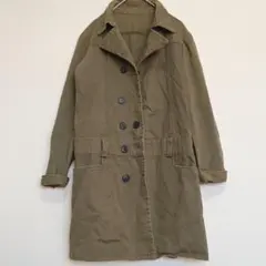 【春アウター✨】ミリタリーコート ワークジャケット オリーブ カーキ 襟付き