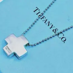 TIFFANY ティファニーローマン クロス ネックレス ボールチェーン