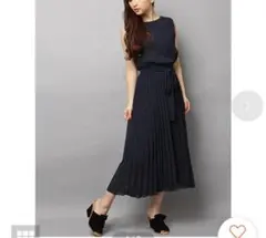 ※訳あり※フレイアイディー プリーツスカンツコンビネゾン ネイビー 1のサムネイル