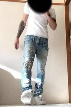 jahxncho着用 amiri デニム smoke rise - メルカリ