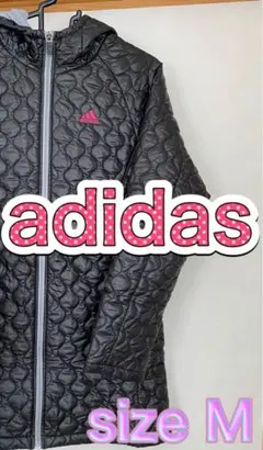 adidas 中綿コート　キルティングコート　M