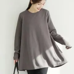 ★美品★ coca エンボス長袖Aラインチュニック