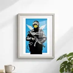 Banksy バンクシー ディズマランド スマイリーコッパー キャンバス 木