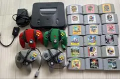 Nintendo 64 本体、コントローラー、カセットセット