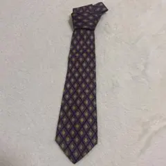 CHANEL ネクタイ シルク100% 菱形柄 ボルドー 裏ココマーク
