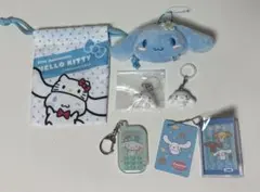 【6点】シナモンセット　目印アクセサリー　ぬいぐるみ　巾着　サンリオ