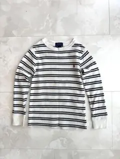 Ralph Lauren ボーダー柄リブ長袖カットソー 5t 120