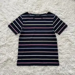 【イーストボーイ】 ボーダーカットソー 半袖 Tシャツネイビー M相当 春夏