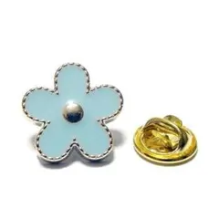 pin-2182　ラペルピン★ピンズ　花　フラワー　エナメル　ライトブルー