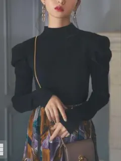 GRL パワショルハイネックリブニットトップス 〈rut377〉