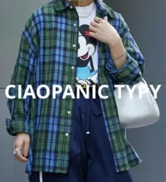 CIAOPANIC TYPY バスケット編みメッシュチェックシャツ