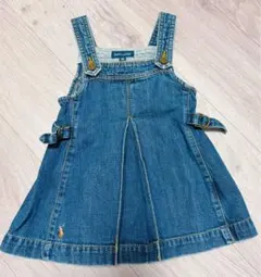 Ralph Lauren ジャンバースカート デニムオーバーオールスカート 90
